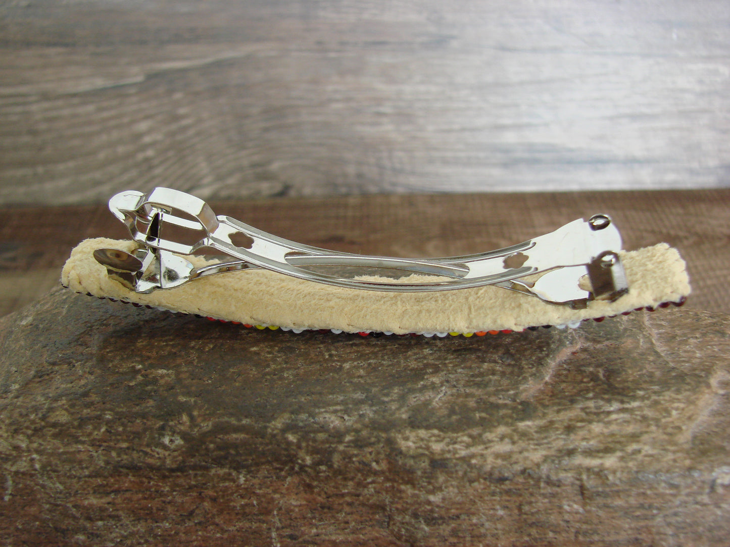 Native American Hand Beaded Hair Barrette by Cleveland