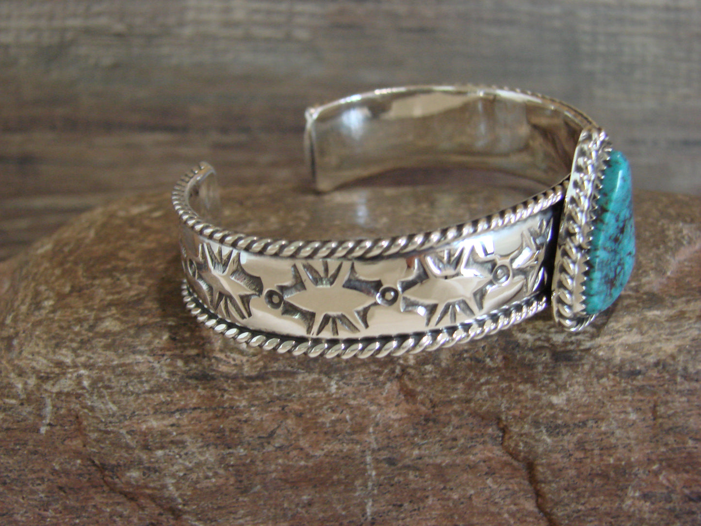 Native American Sterling Silver & Turquoise Bracelet by Bahe