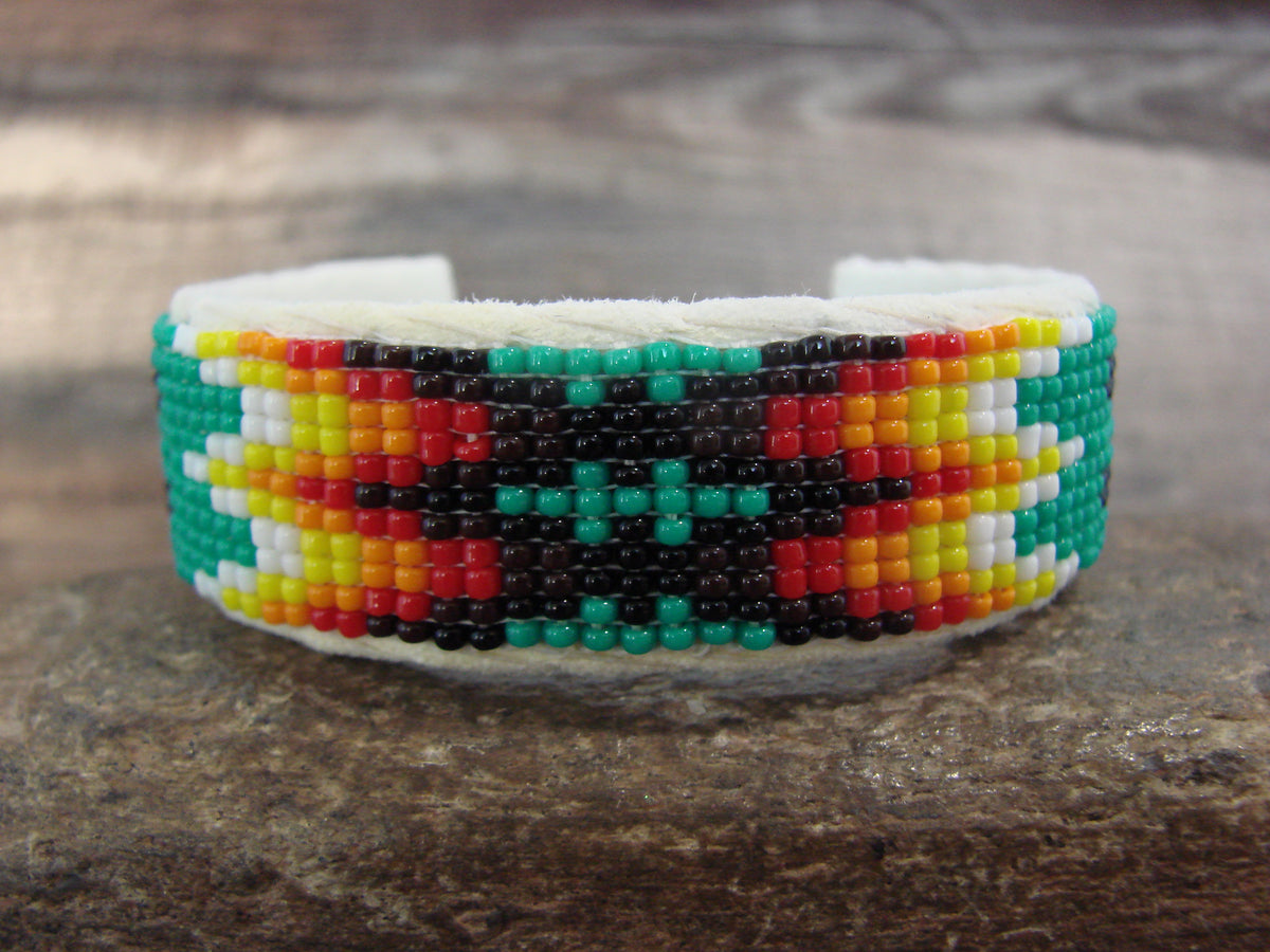 Native American Hand Beaded 3/4" Bracelet by Cleveland