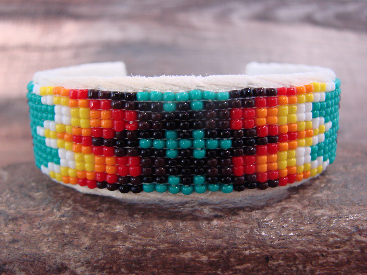 Native American Hand Beaded 3/4" Bracelet by Cleveland