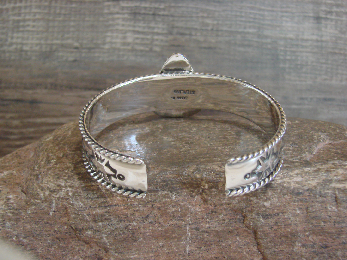 Native American Sterling Silver & Turquoise Bracelet by Bahe