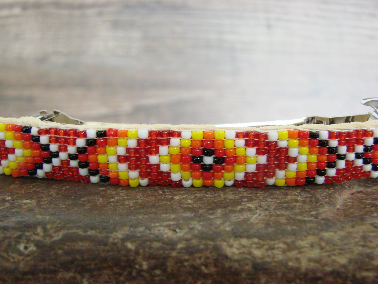 Native American Hand Beaded Hair Barrette by Cleveland