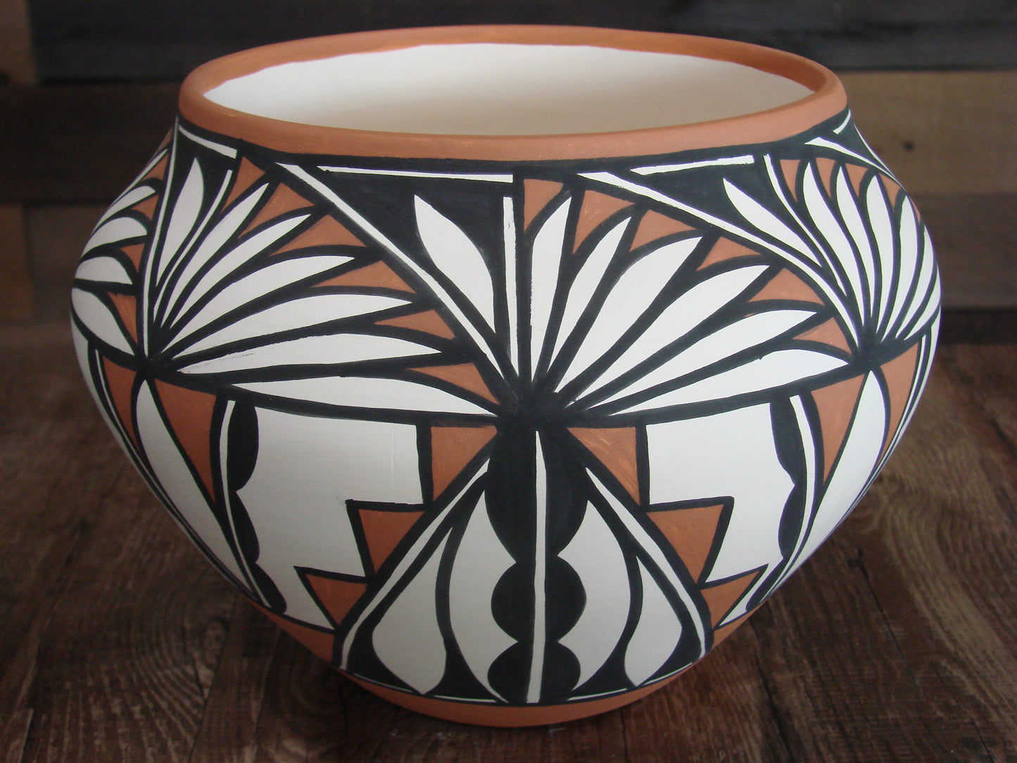 Native American Laguna Fine Line Hand Painted Pottery by Davis
