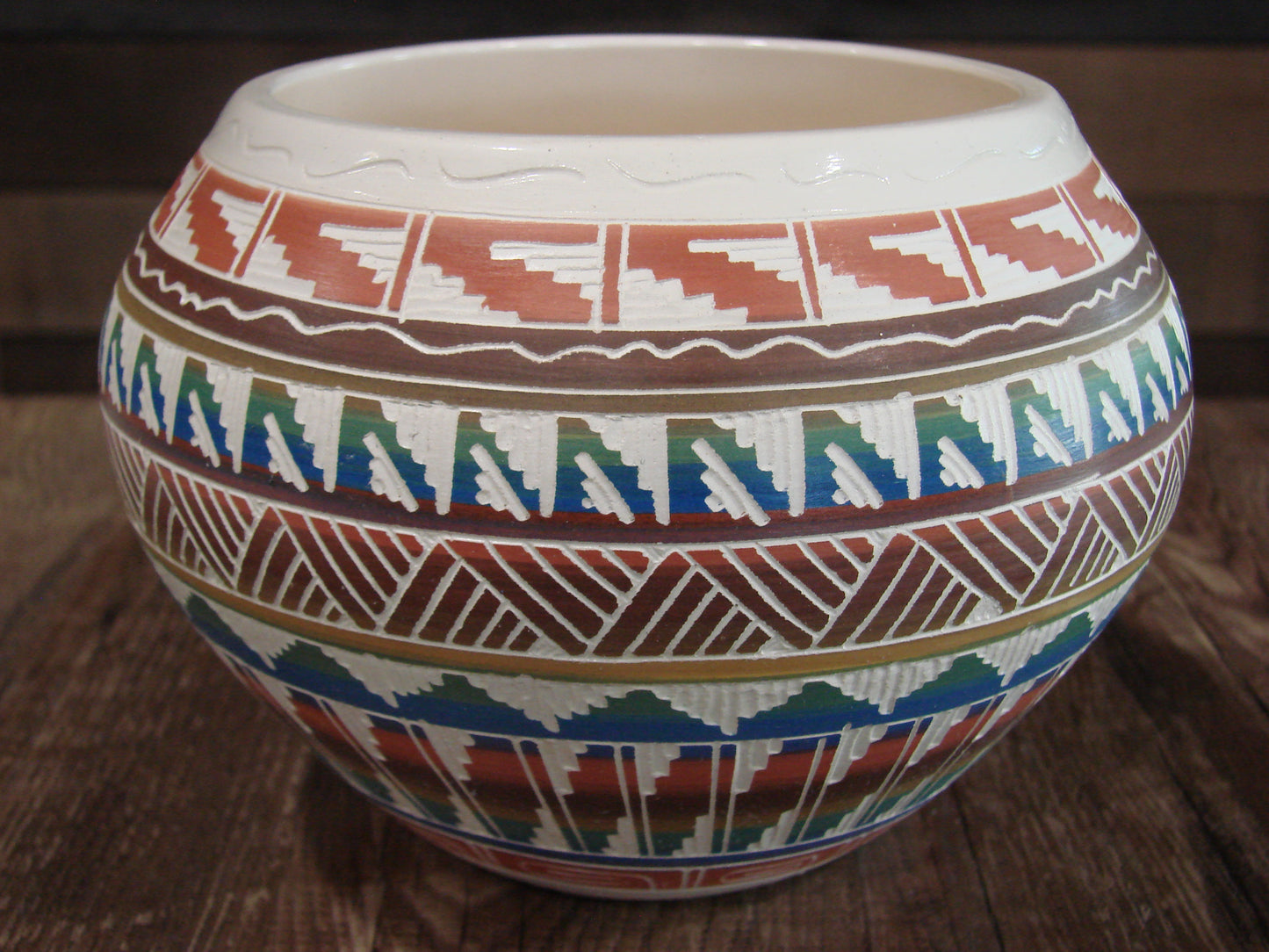 Native American Hand Etched & Hand Painted Pottery - Gilmore
