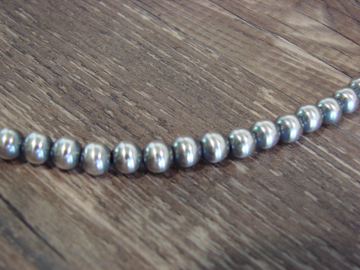 Native American Sterling Silver & Turquoise Naja Navajo Pearl Necklace - Yellowhair