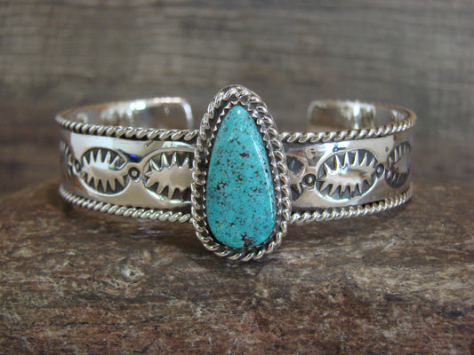 Native American Sterling Silver & Turquoise Bracelet by Bahe