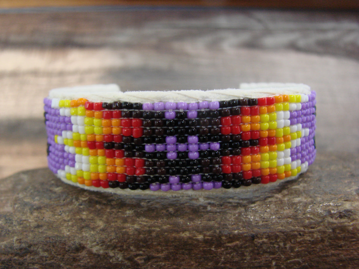 Native American Hand Beaded 3/4" Bracelet by Cleveland