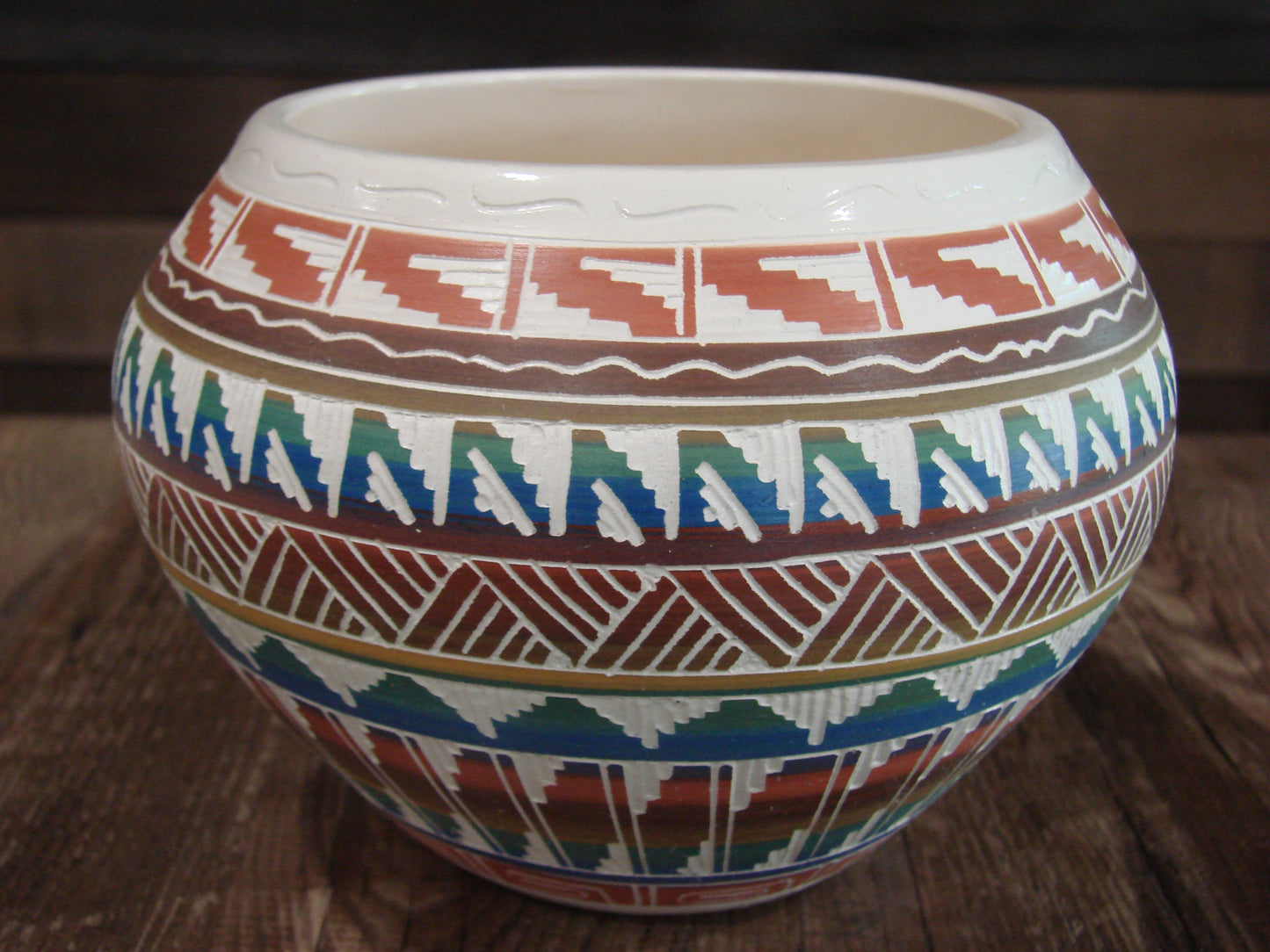 Native American Hand Etched & Hand Painted Pottery - Gilmore