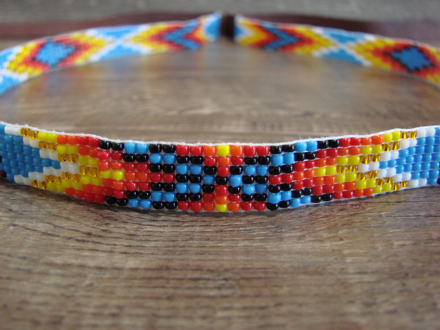 Navajo Indian Hand Beaded 1/2" Hat Band by Cleveland