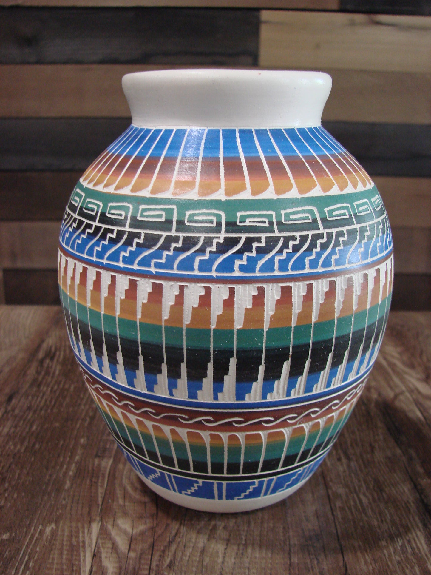 Native American Hand Etched & Hand Painted Pottery - Gilmore