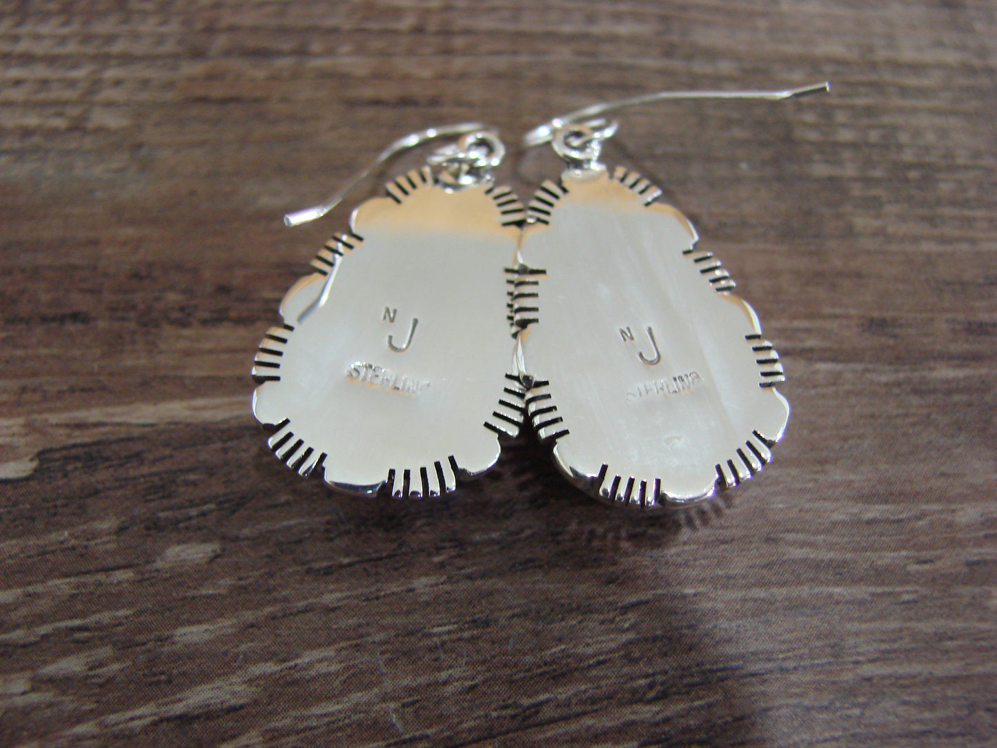 Navajo Sterling Silver & White Buffalo Turquoise Necklace Set by Johnson