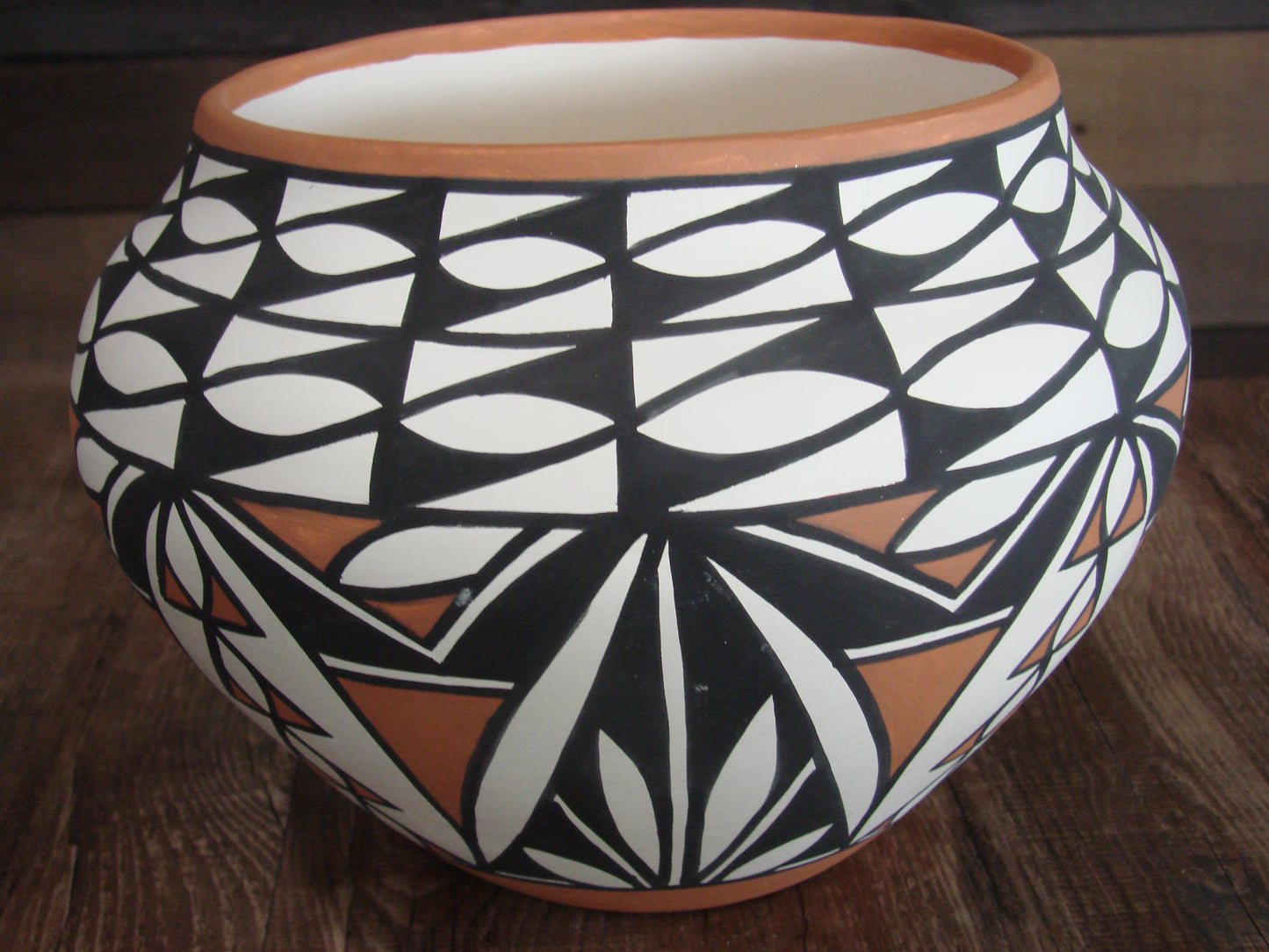 Native American Laguna Fine Line Hand Painted Pottery by Davis