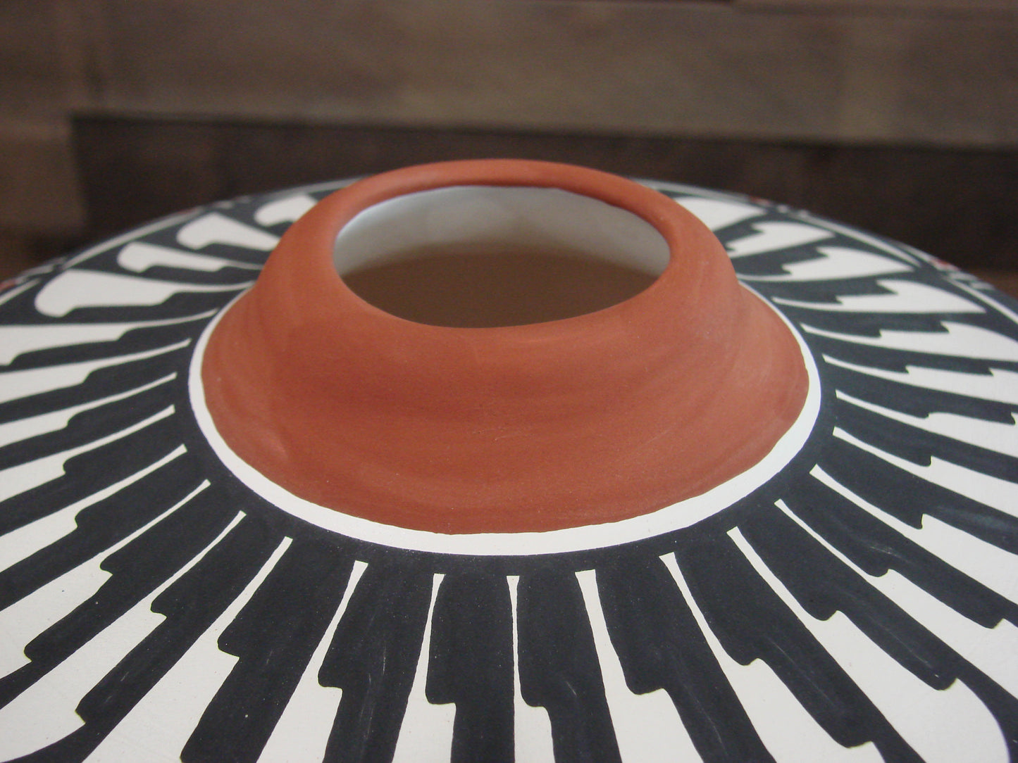 Native American Acoma Fine Line Hand Painted Pottery by Aragon