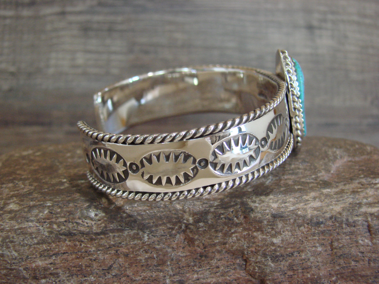 Native American Sterling Silver & Turquoise Bracelet by Bahe