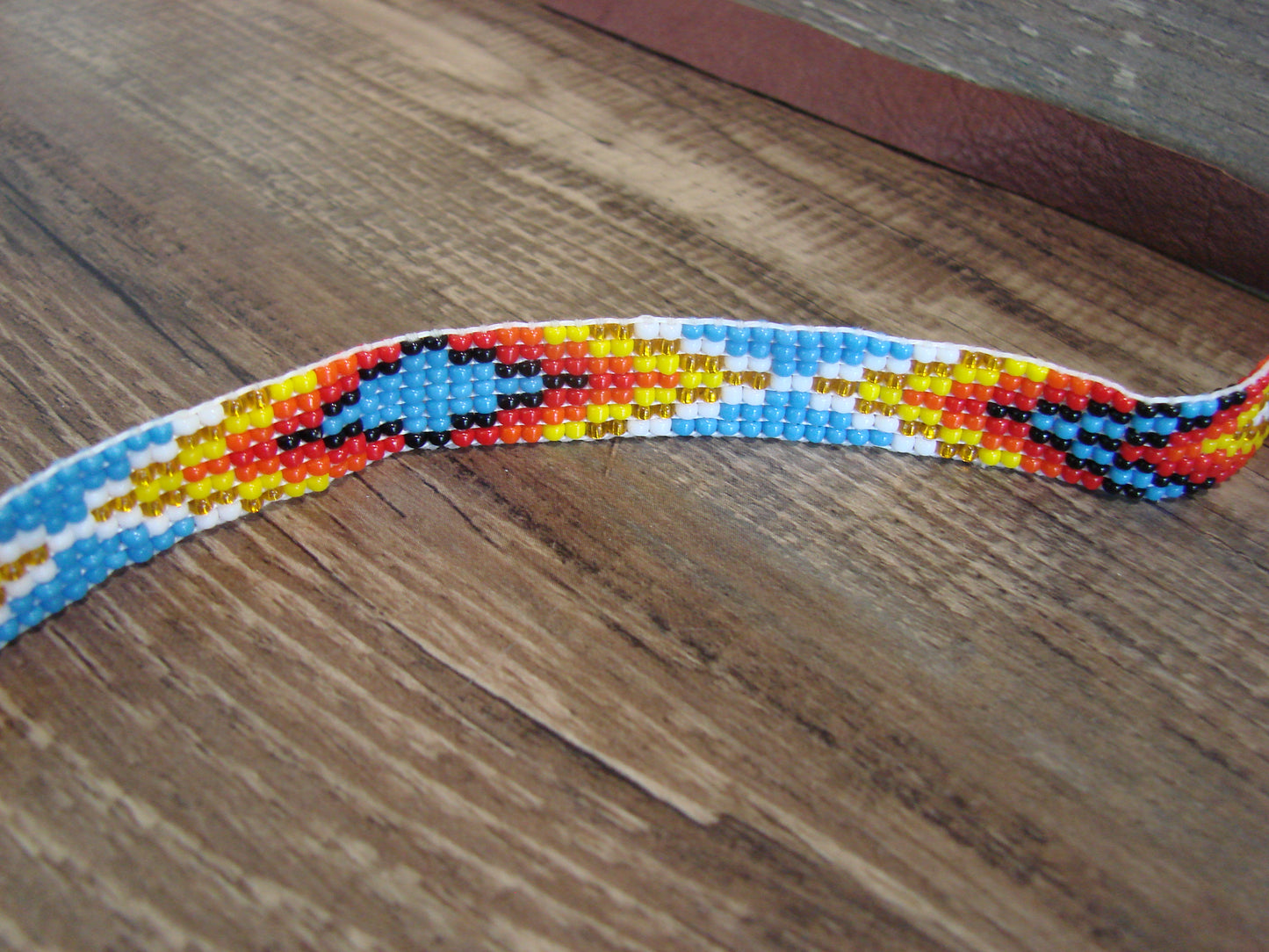 Navajo Indian Hand Beaded 1/2" Hat Band by Cleveland