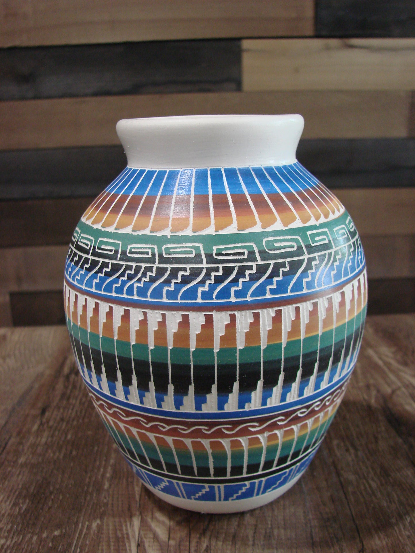 Native American Hand Etched & Hand Painted Pottery - Gilmore