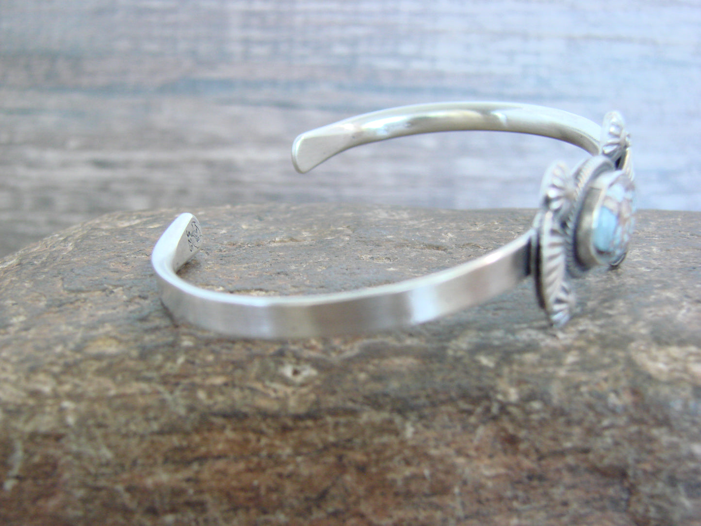 Native American Sterling Silver & Turquoise Bracelet by Francisco