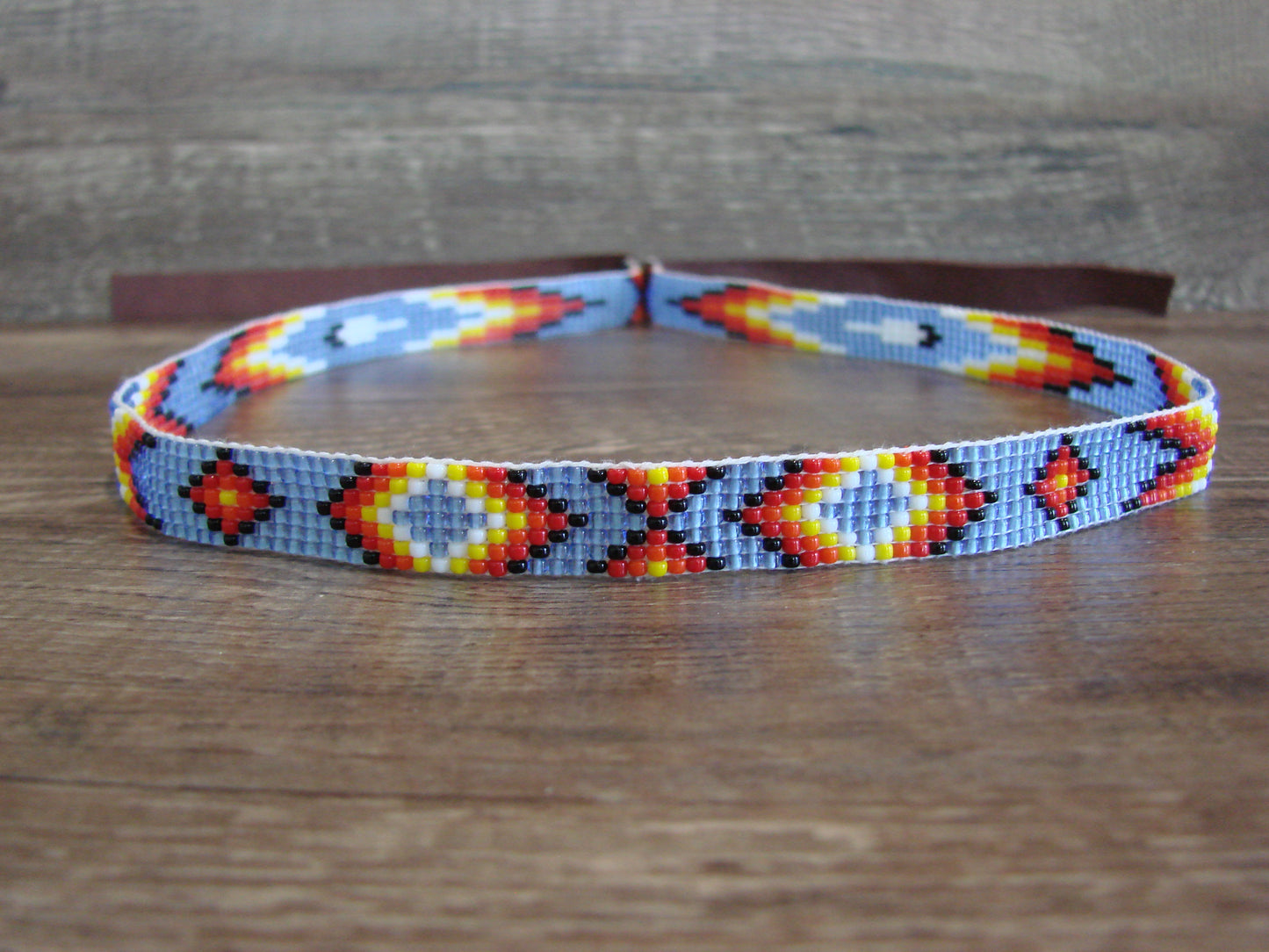 Navajo Indian Hand Beaded 1/2" Hat Band by Cleveland