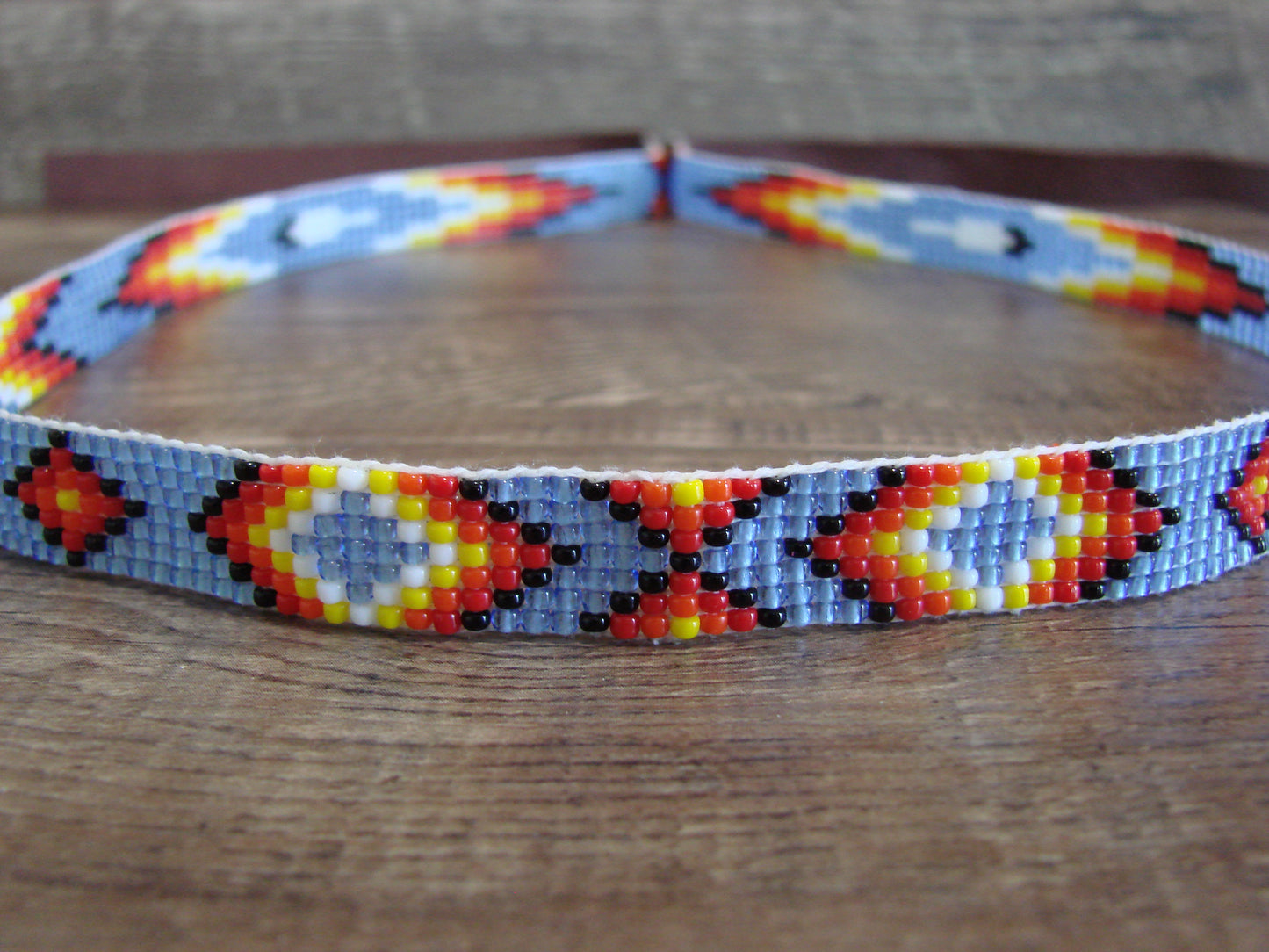 Navajo Indian Hand Beaded 1/2" Hat Band by Cleveland