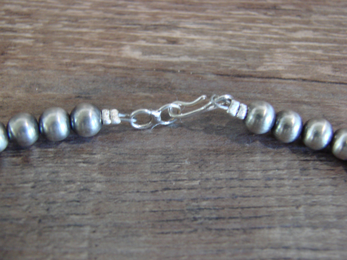 Native American Sterling Silver & Turquoise Naja Navajo Pearl Necklace - Yellowhair