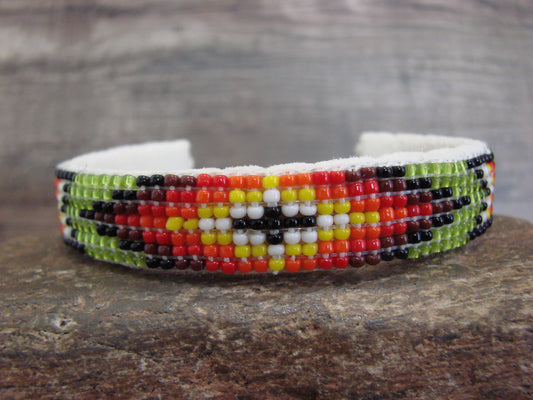 Native American Navajo Indian Hand Beaded 1/2" Bracelet by Cleveland