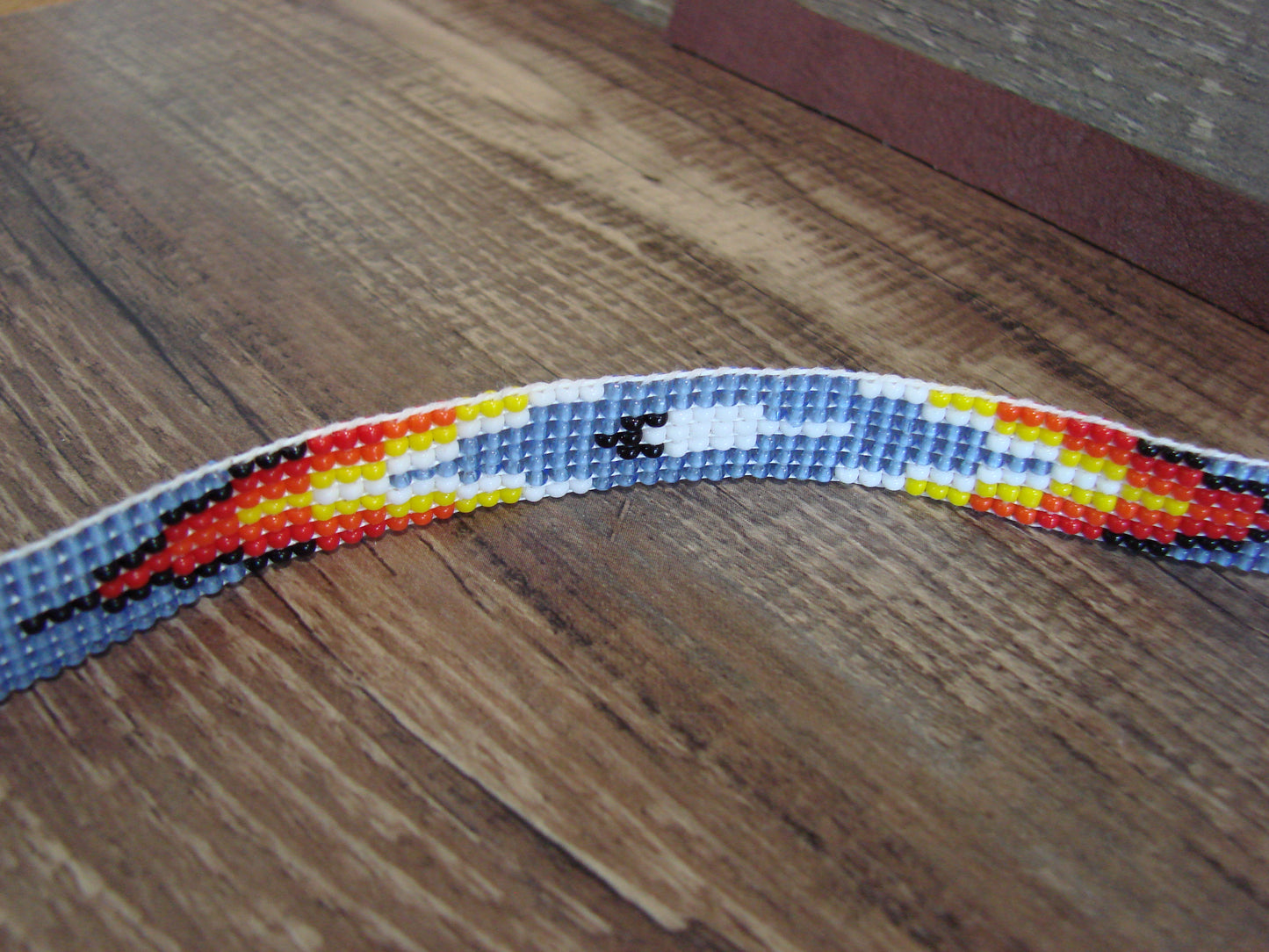 Navajo Indian Hand Beaded 1/2" Hat Band by Cleveland