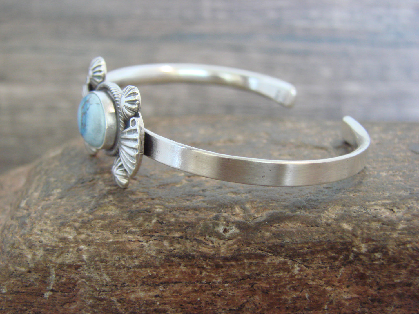 Native American Sterling Silver & Turquoise Bracelet by Francisco