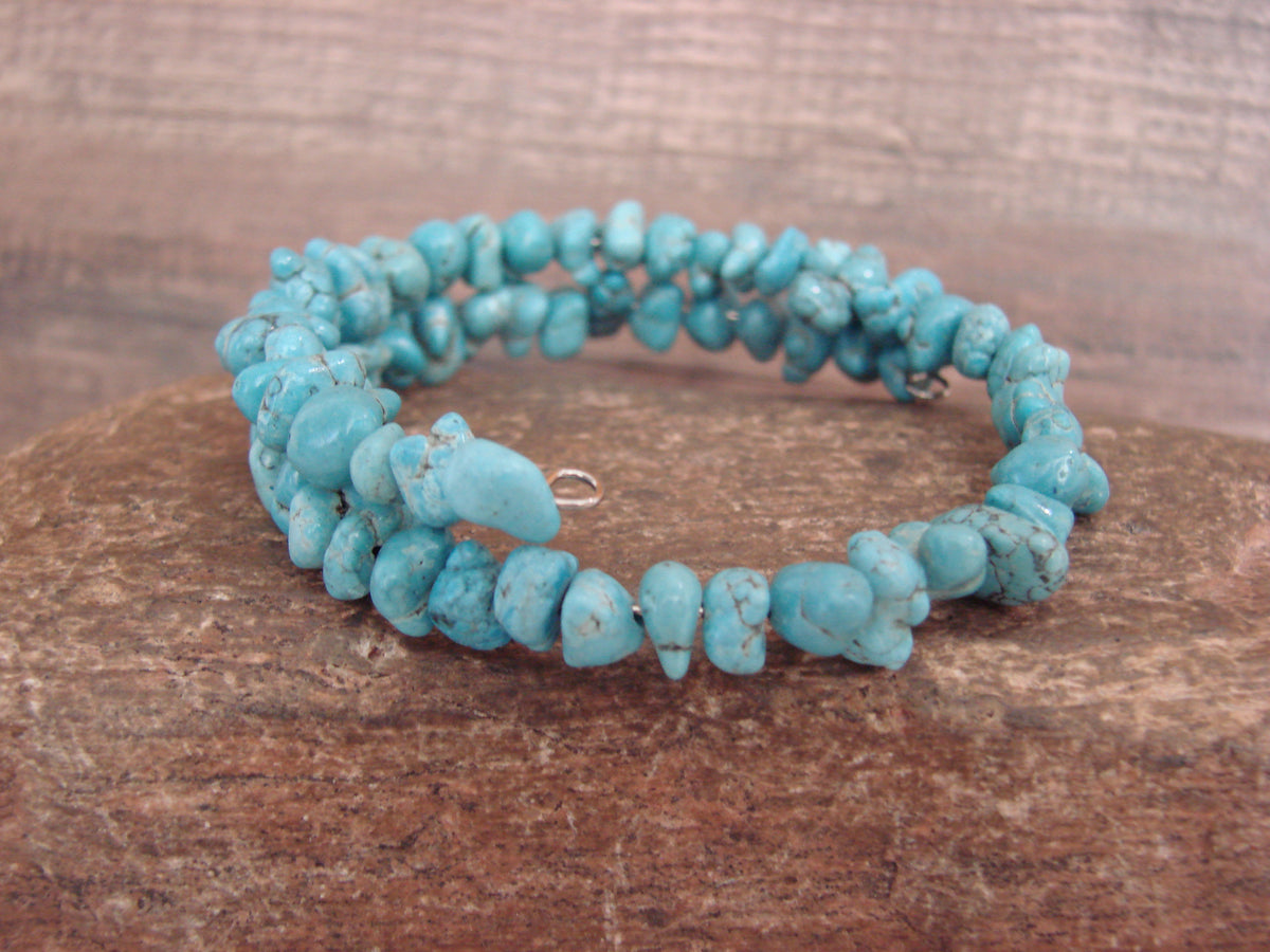 Native American Turquoise Nugget Adjustable Bracelet by Yazzie
