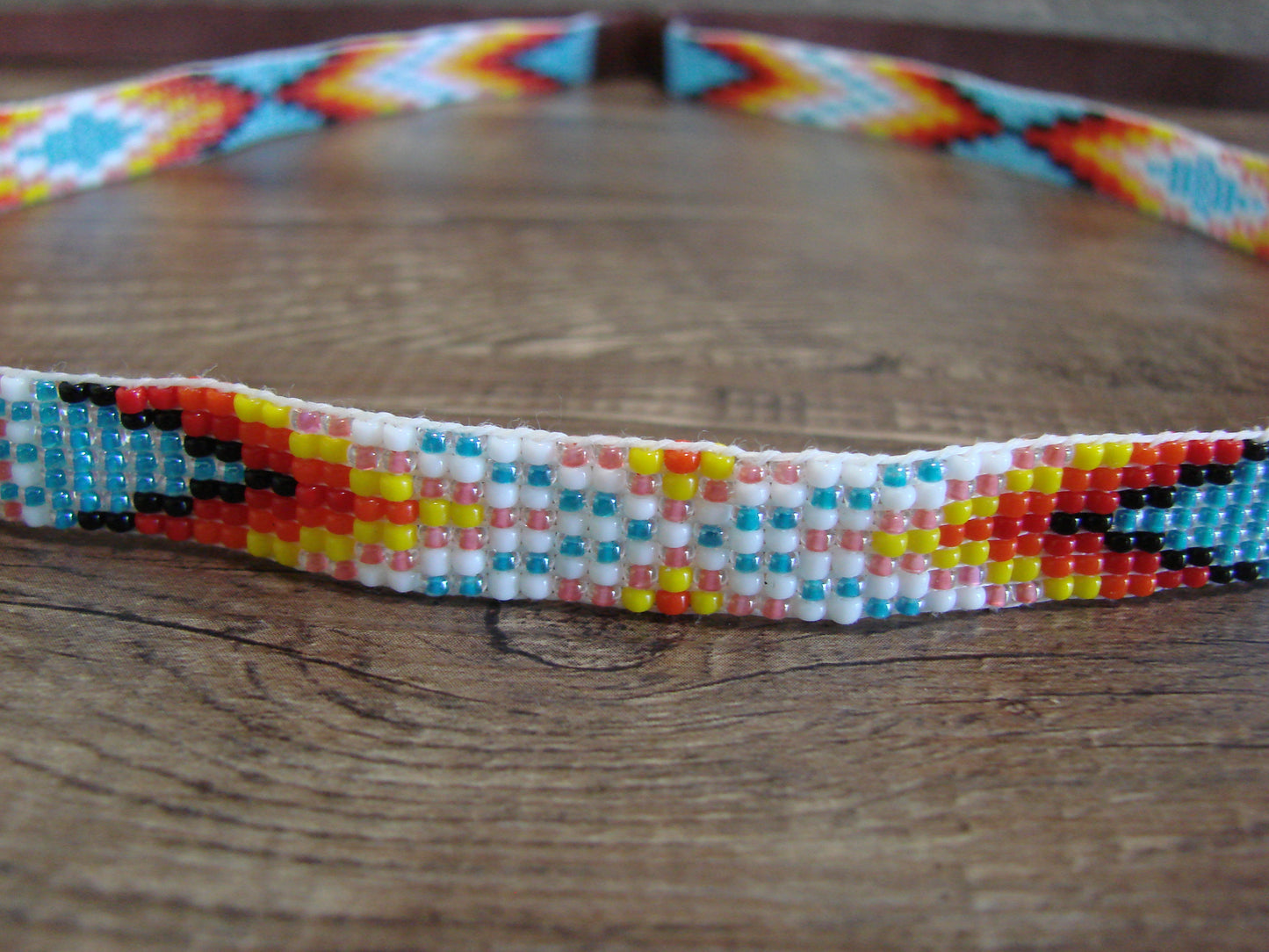 Navajo Indian Hand Beaded 1/2" Hat Band by Cleveland