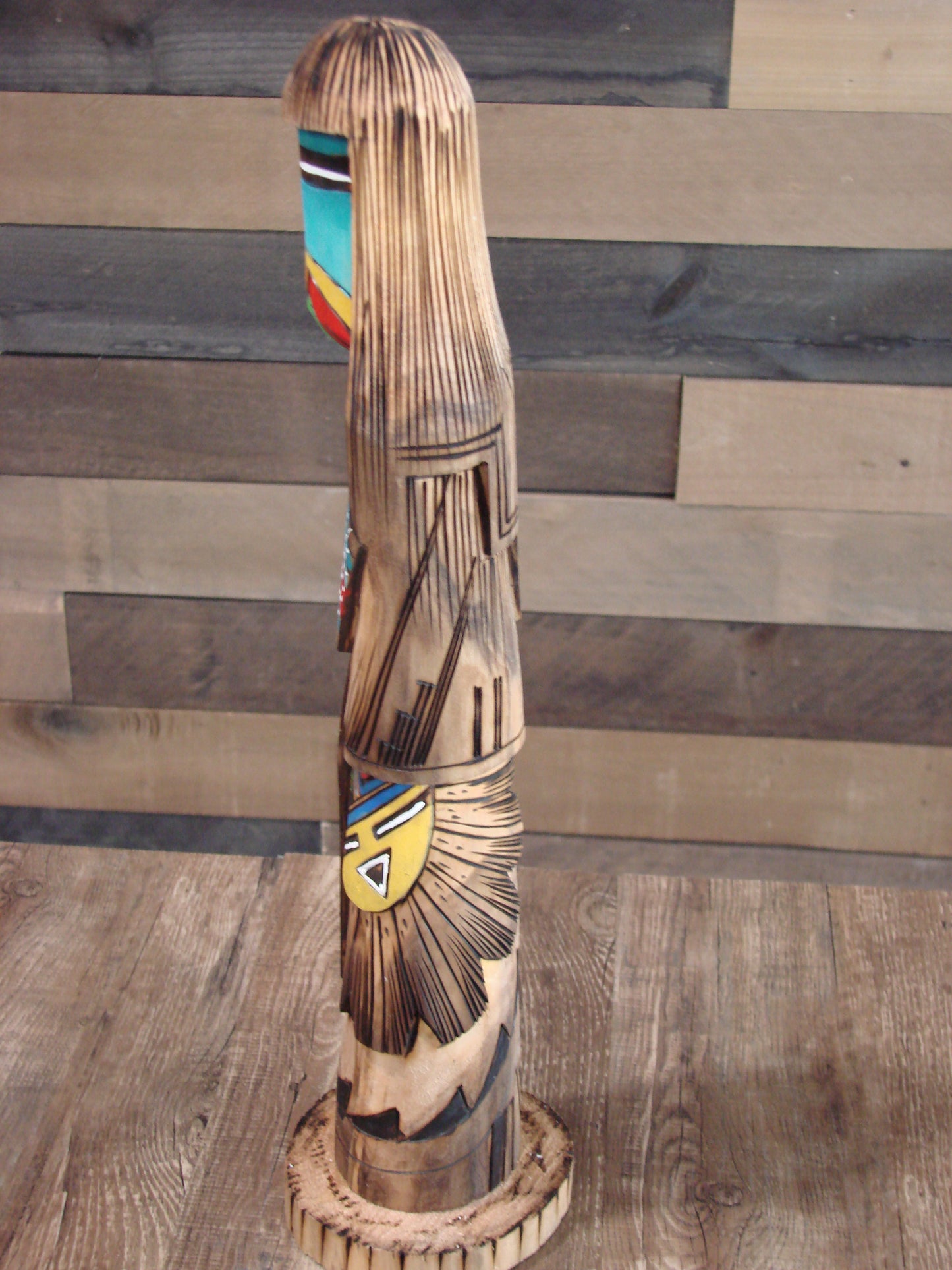 Native American Long Hair Shalako Kachina Signed JT
