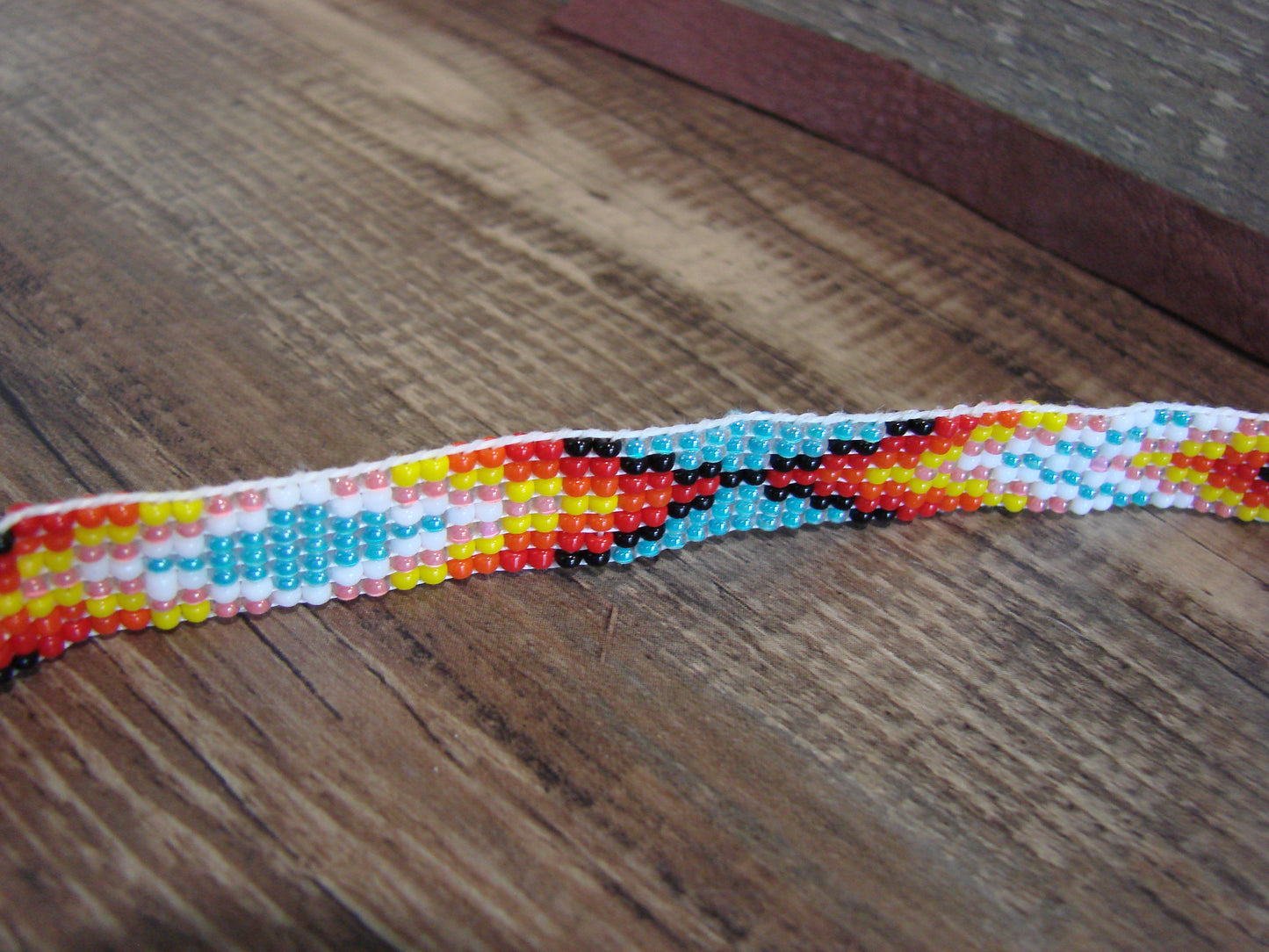 Navajo Indian Hand Beaded 1/2" Hat Band by Cleveland