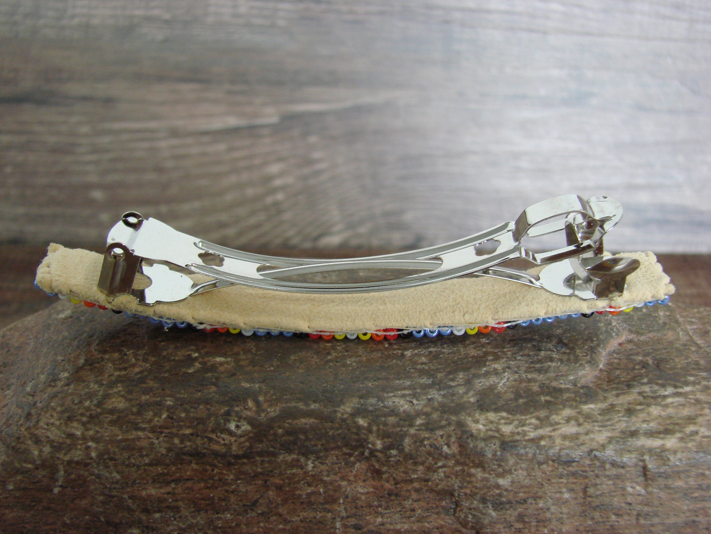 Native American Hand Beaded Hair Barrette by Cleveland