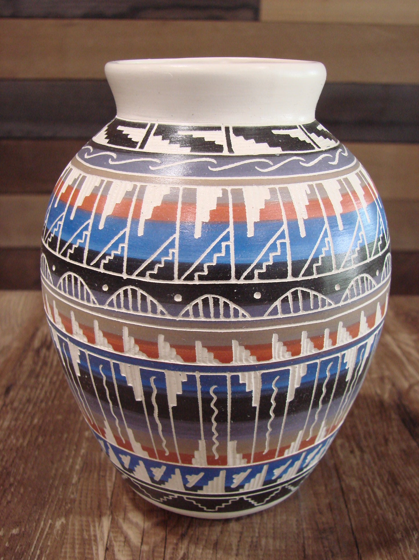 Native American Hand Etched & Hand Painted Pottery - Gilmore