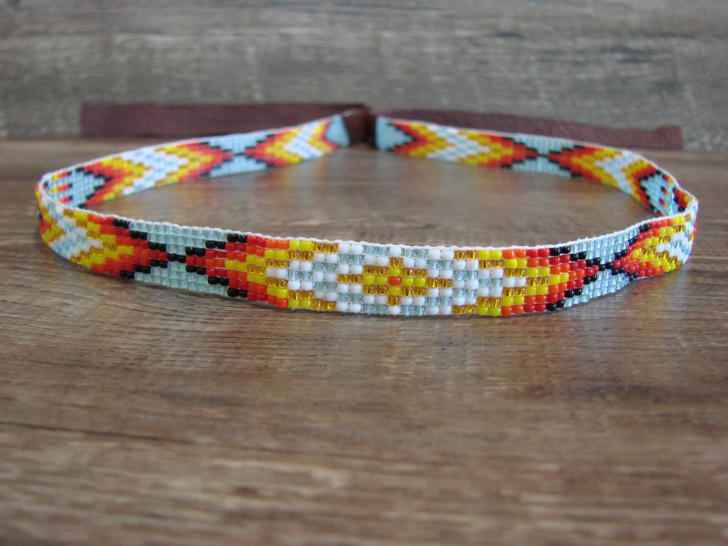 Navajo Indian Hand Beaded 1/2" Hat Band by Cleveland