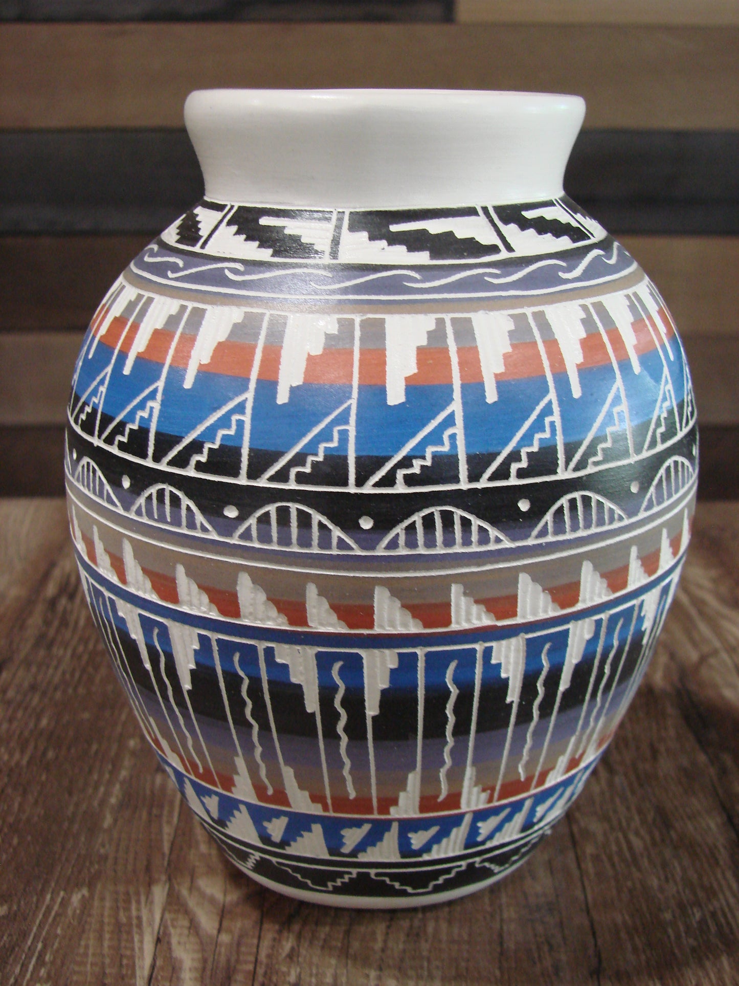 Native American Hand Etched & Hand Painted Pottery - Gilmore