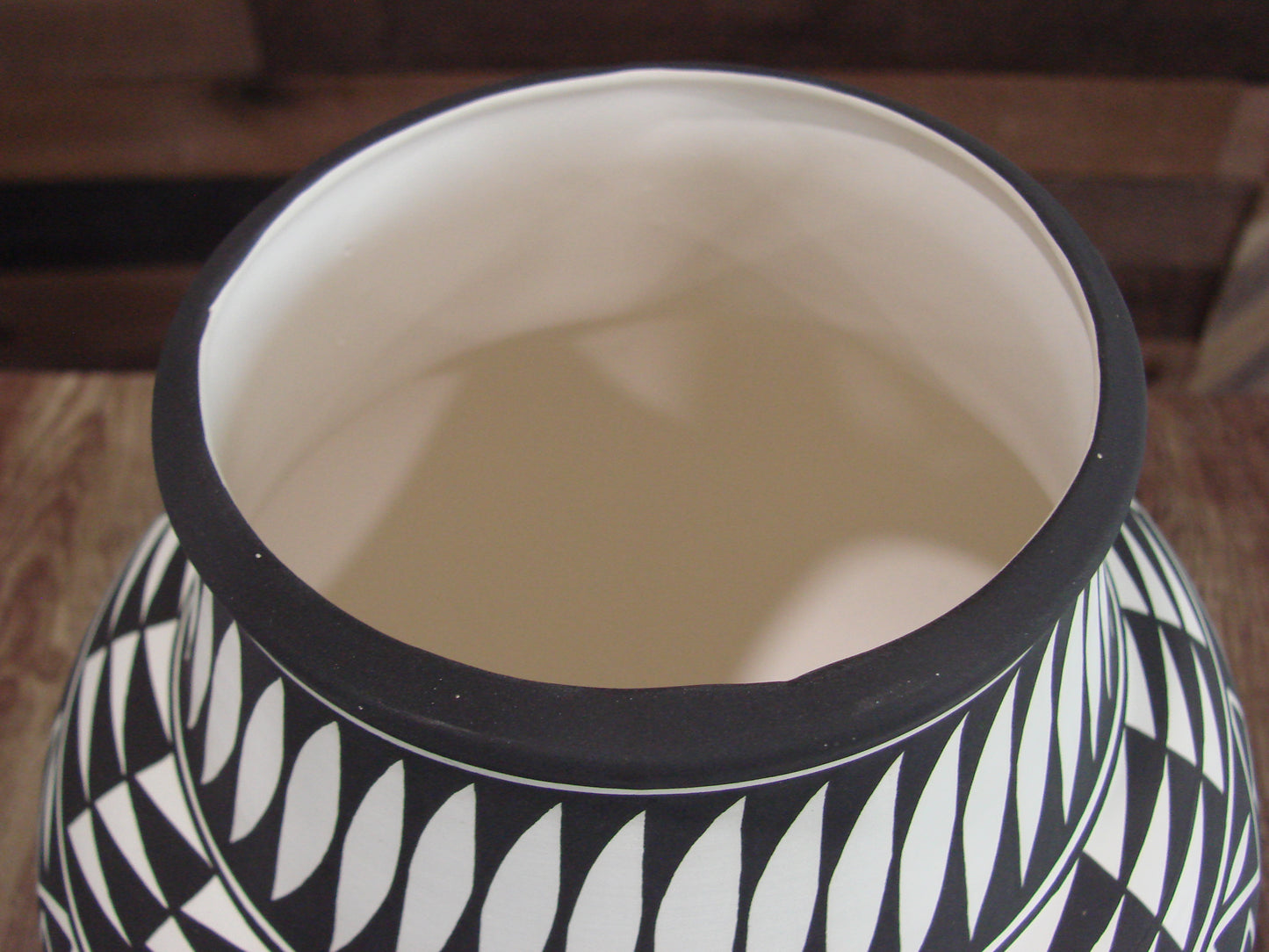 Native American Acoma Fine Line Hand Painted Pottery by K Victorino