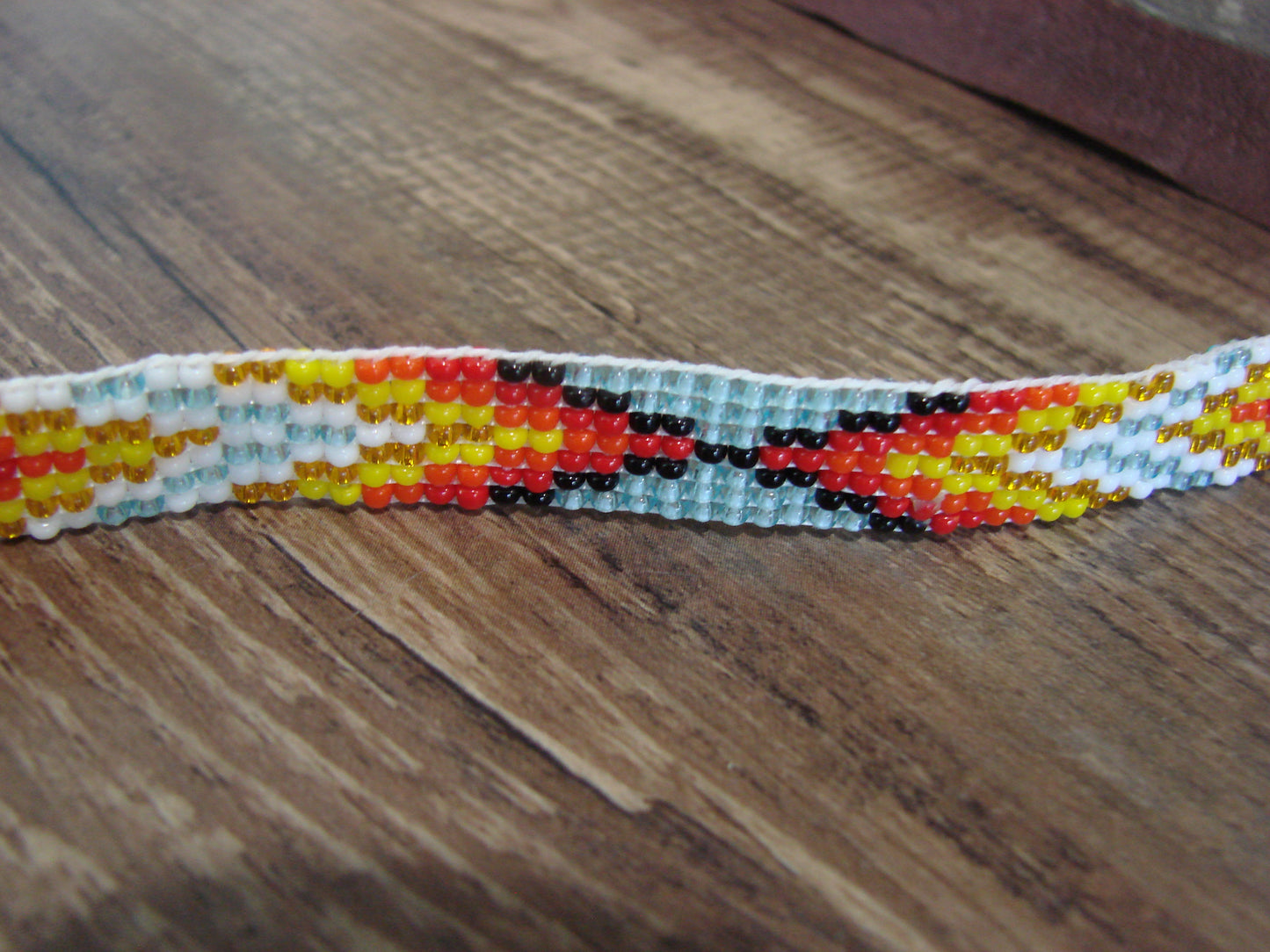 Navajo Indian Hand Beaded 1/2" Hat Band by Cleveland