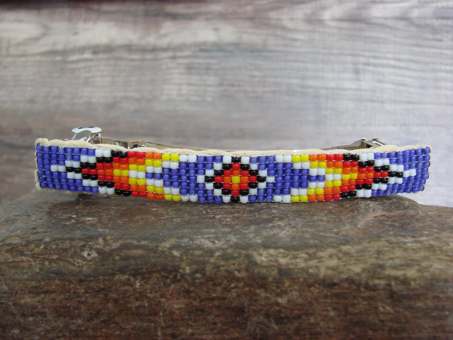 Native American Hand Beaded Hair Barrette by Cleveland
