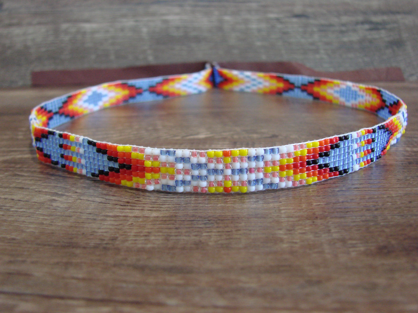 Navajo Indian Hand Beaded 1/2" Hat Band by Cleveland