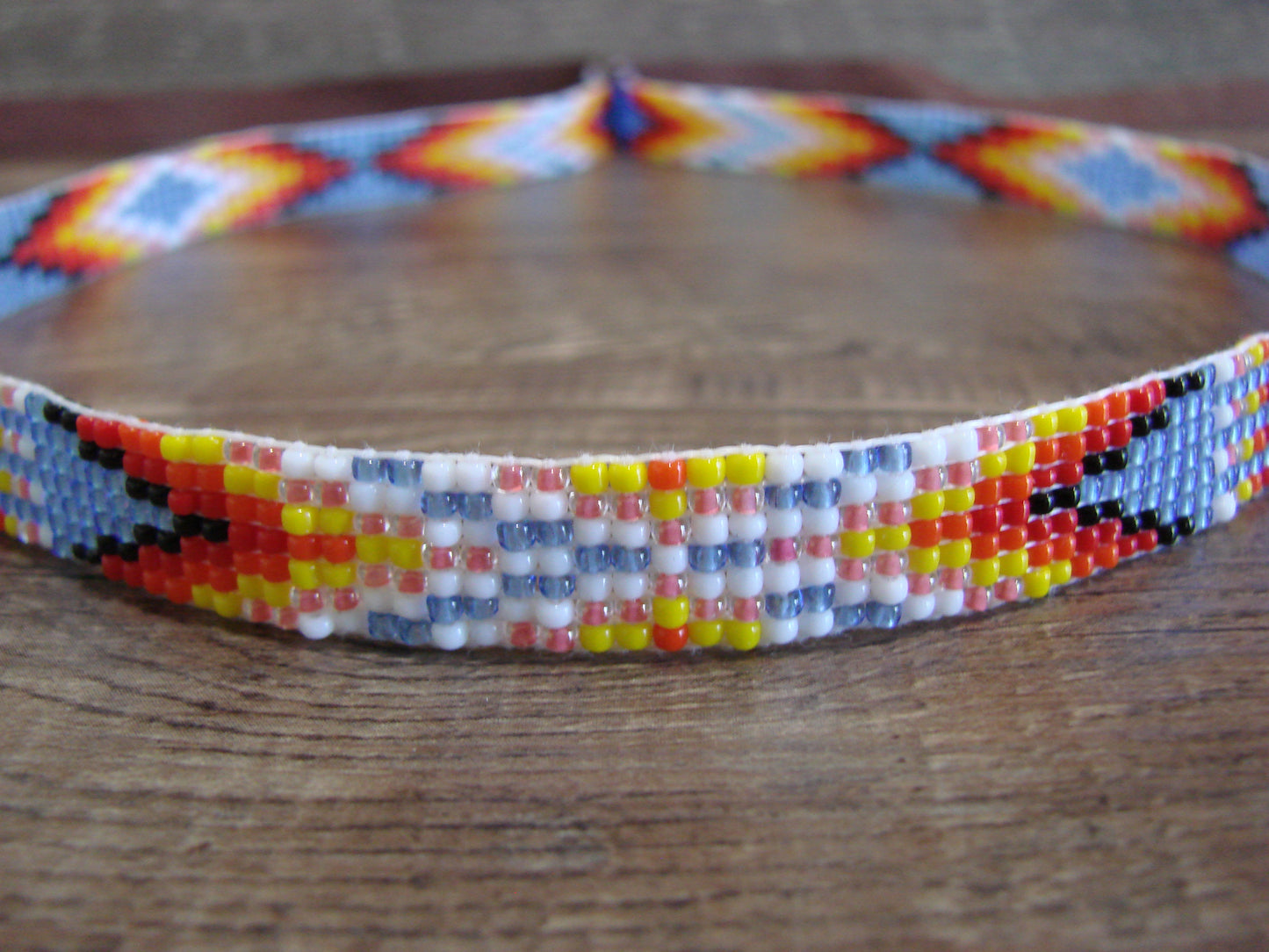 Navajo Indian Hand Beaded 1/2" Hat Band by Cleveland