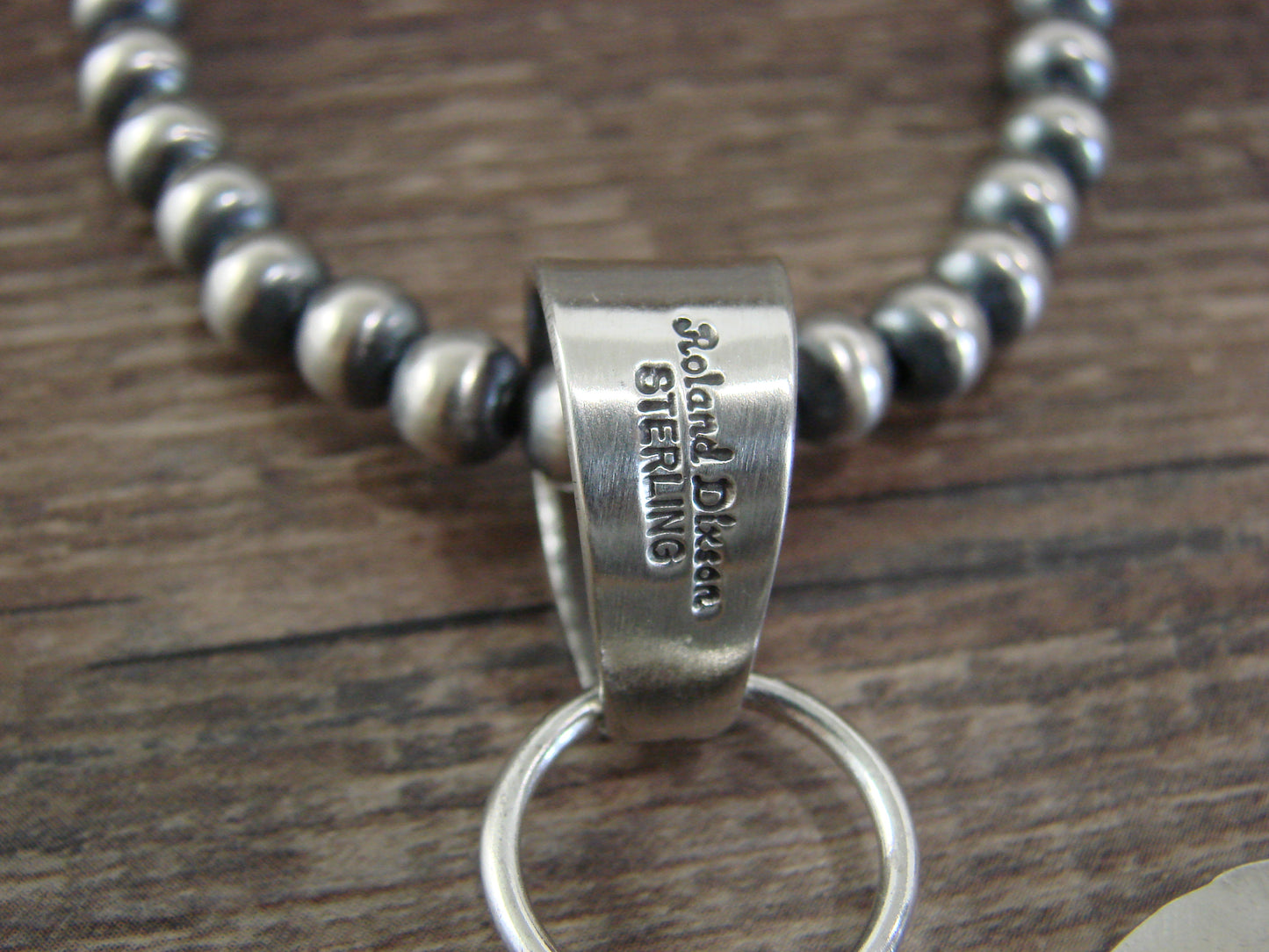 Native American 18" Sterling Silver Butterfly Necklace by Roland Dixon