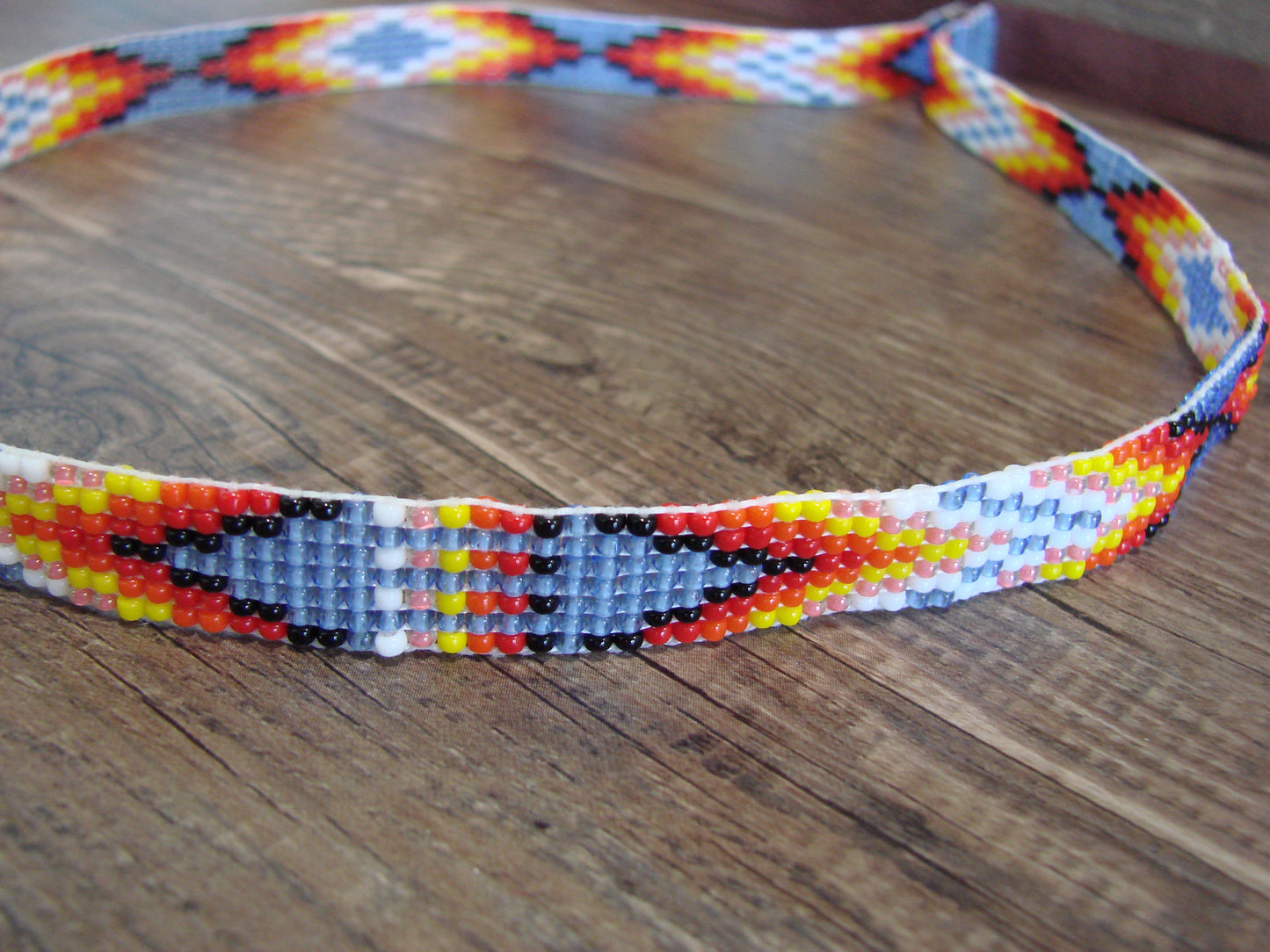 Navajo Indian Hand Beaded 1/2" Hat Band by Cleveland