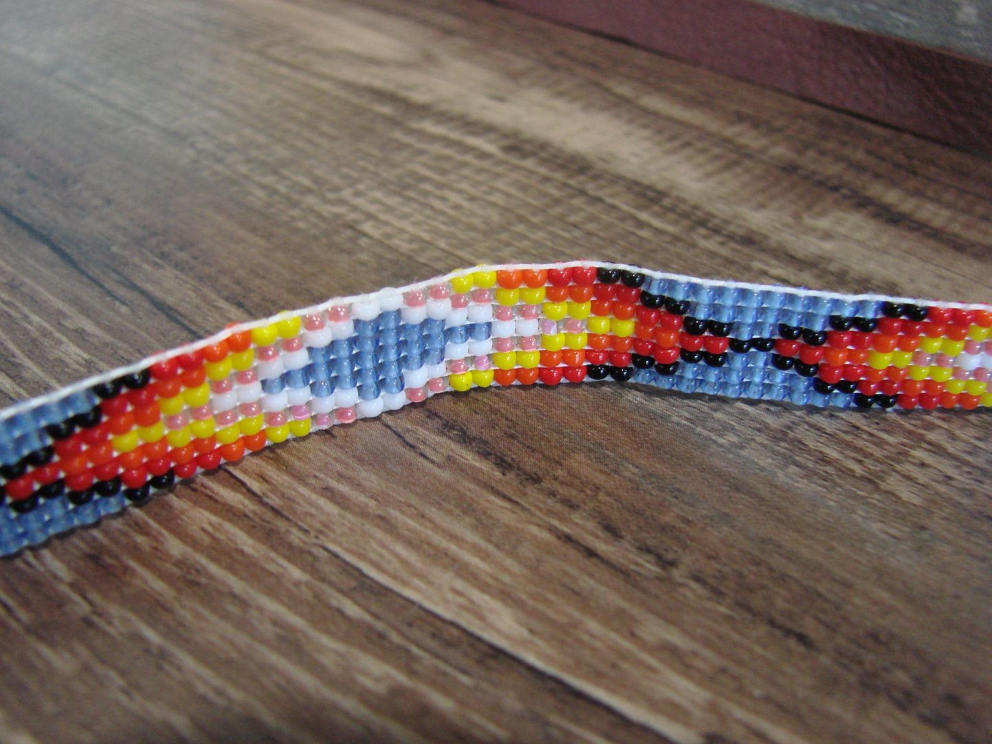 Navajo Indian Hand Beaded 1/2" Hat Band by Cleveland