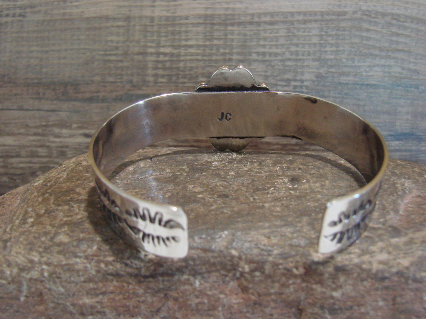 Navajo Indian Nickel Silver & Hematite Bracelet by Cleveland