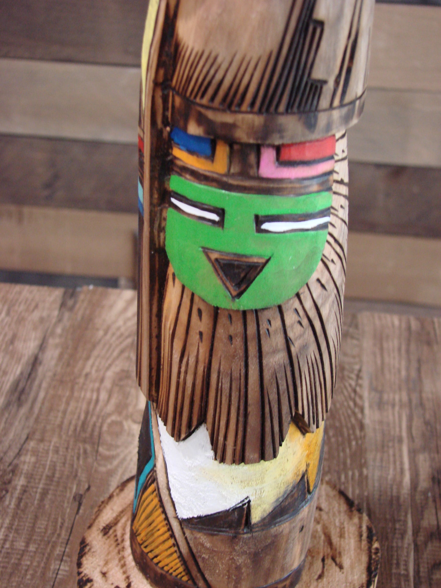 Native American Long Hair Shalako Kachina Signed JT
