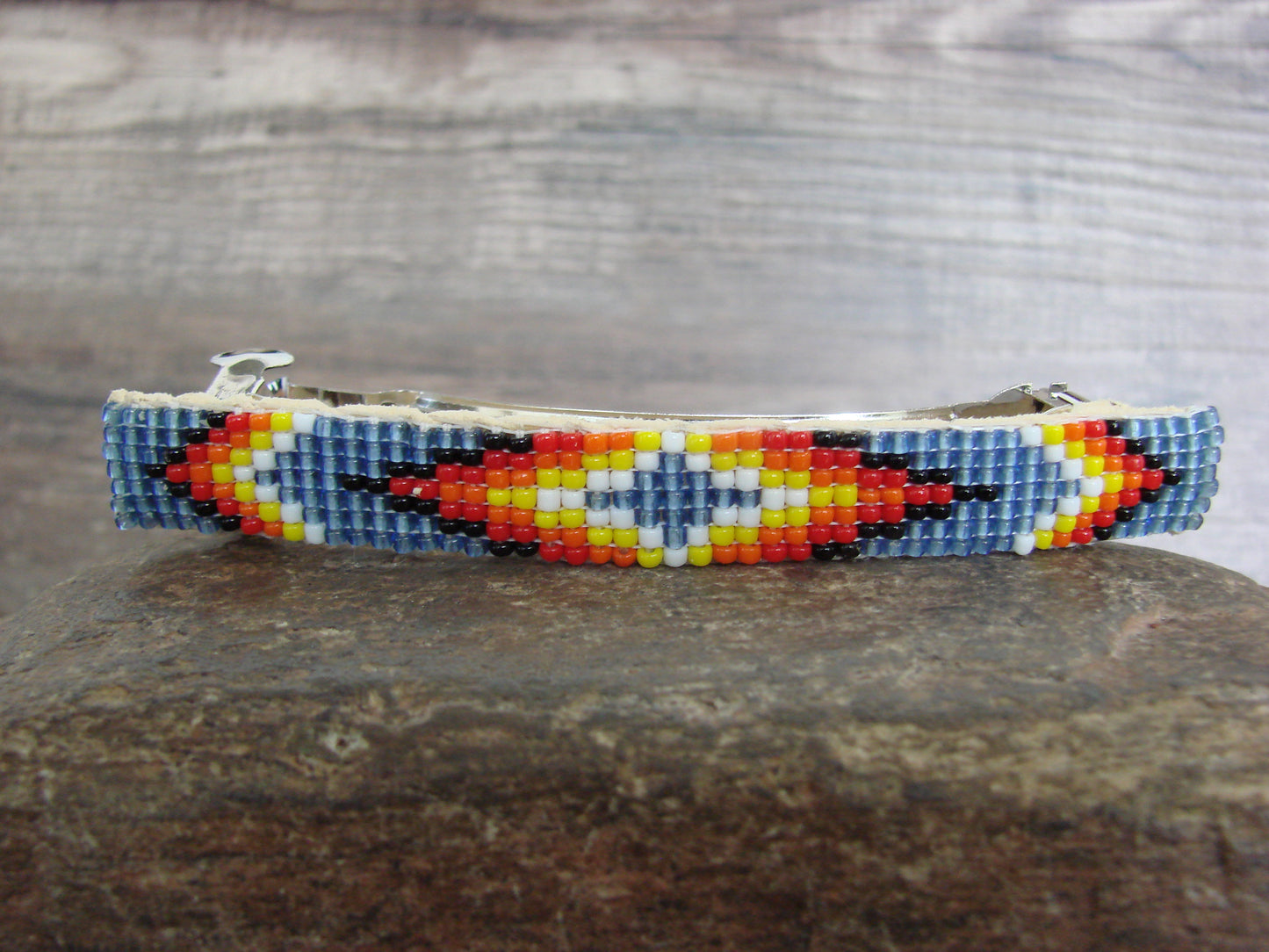 Native American Hand Beaded Hair Barrette by Cleveland