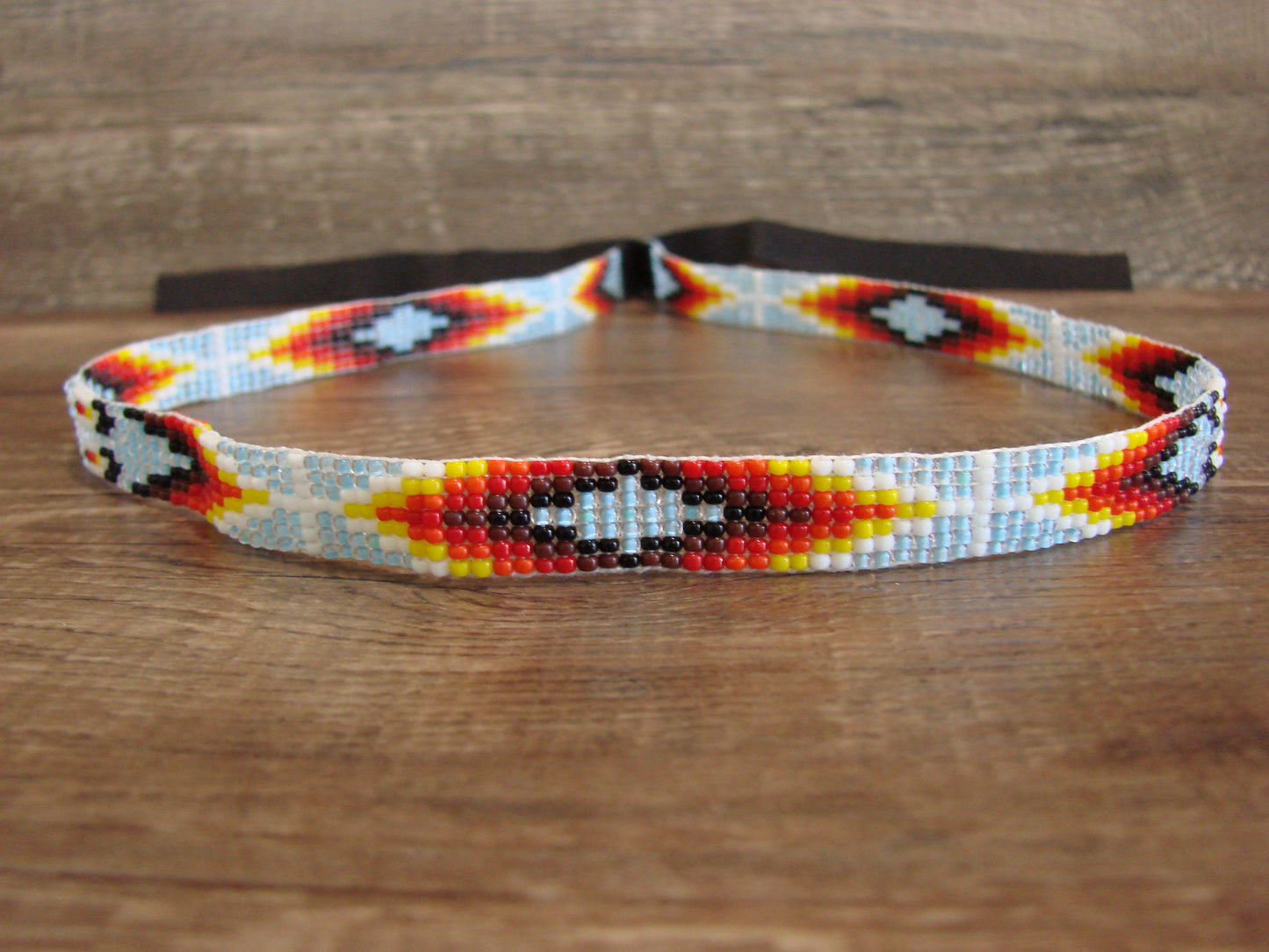 Navajo Indian Hand Beaded 1/2" Hat Band by Cleveland