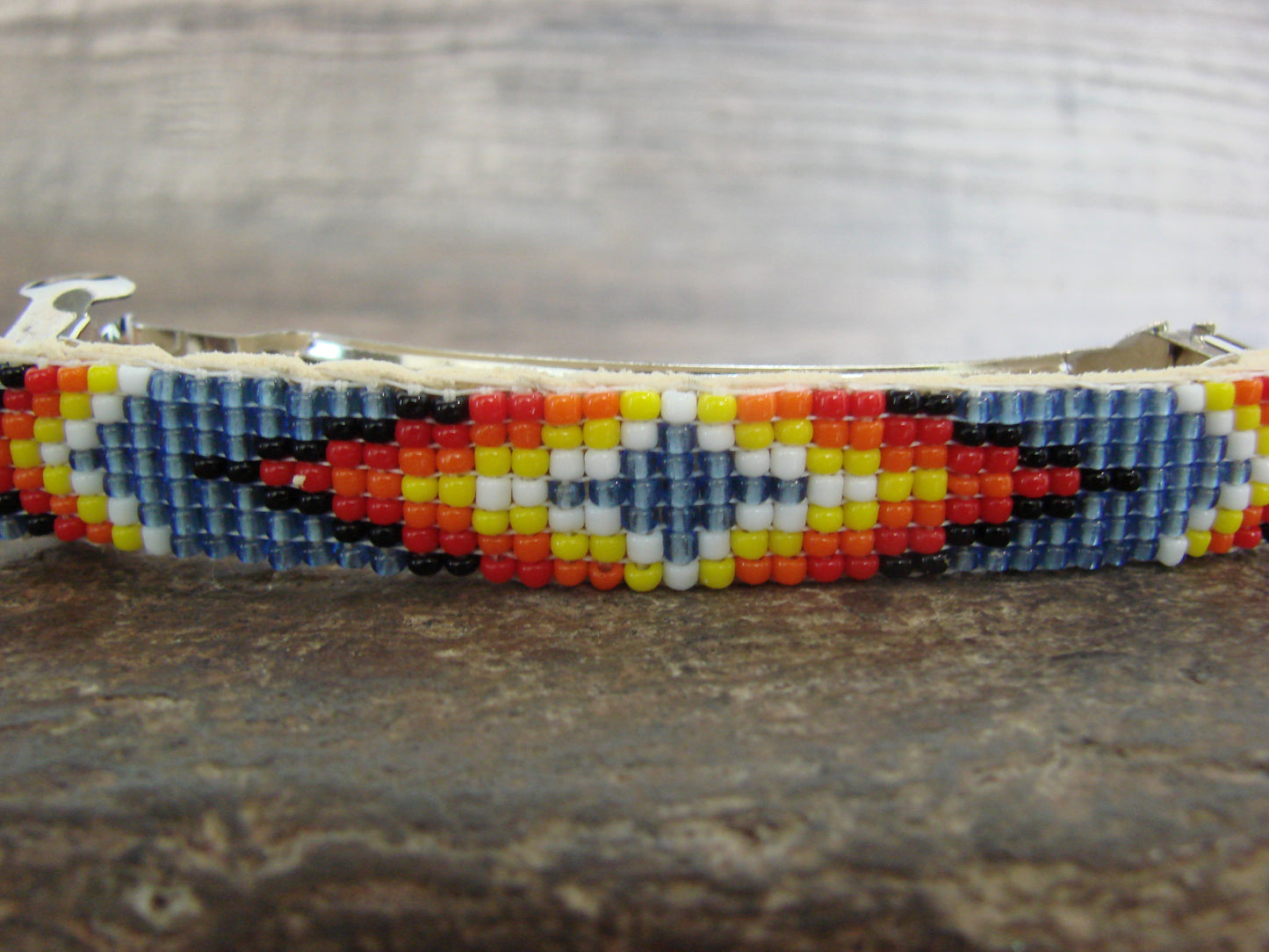 Native American Hand Beaded Hair Barrette by Cleveland
