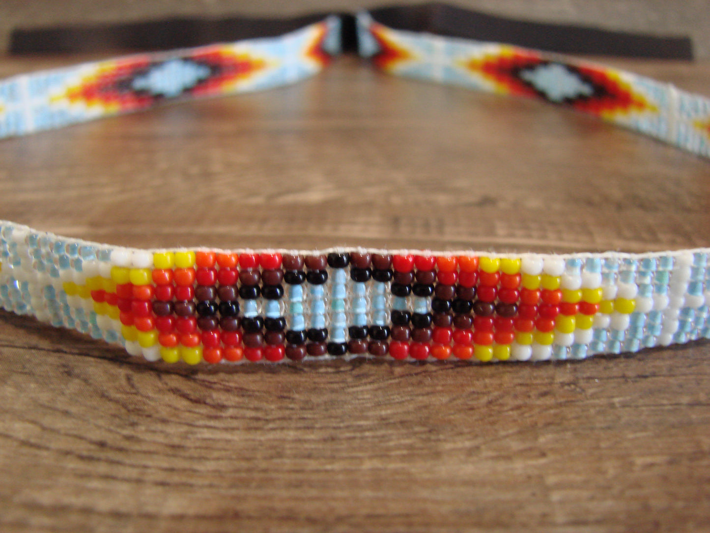 Navajo Indian Hand Beaded 1/2" Hat Band by Cleveland