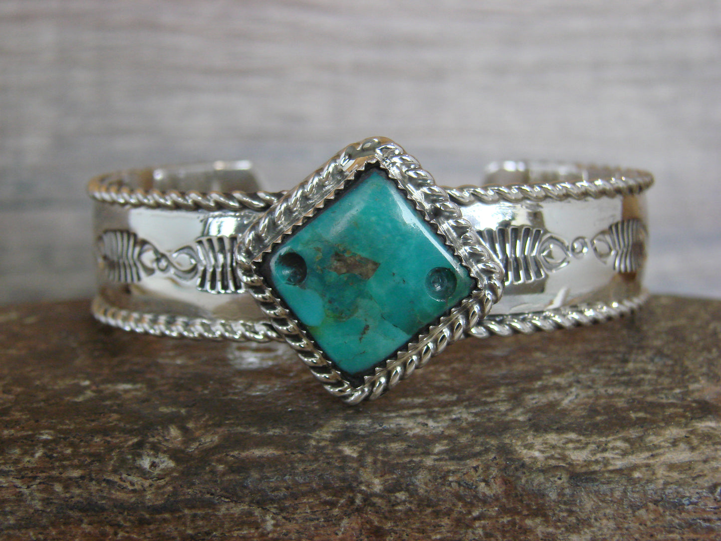 Native American Sterling Silver & Turquoise Bracelet by Bahe